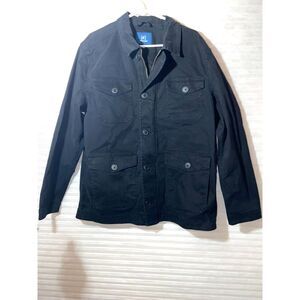 George Multi Pocket Black Field Utility Jacket Mens Button $ Zip Size XL NEW!